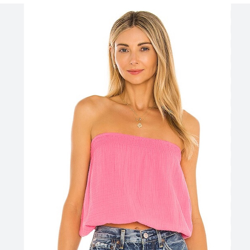 Bobi Beach Top in Hot Pink